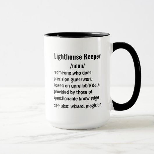 Grappige Vuurtoren Keeper Definitie geschenken Mok (Rechts)