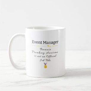 Grappige waardering voor eventmanager koffiemok