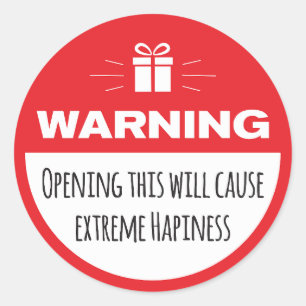 Grappige waarschuwing: Extreem geluk Ronde Sticker