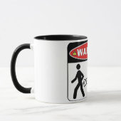 grappige waarschuwing vader fart zone vader cadeau mok (Links)