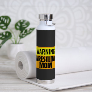 Grappige Waarschuwing Worstelen Moeder Sportbord G Waterfles