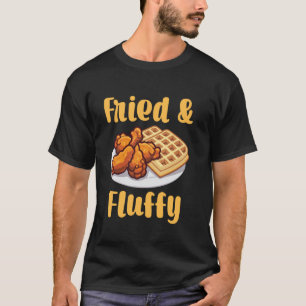 Grappige Wafels Kip Kleding Ontbijt Brunch Fas T-shirt