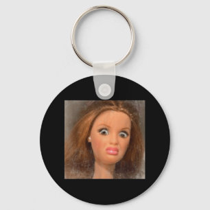 Grappige walgelijke pop gezicht meme _1 sleutelhanger