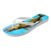 Grappige Walleye Pike voor de Fisher Teenslippers (Schuin)