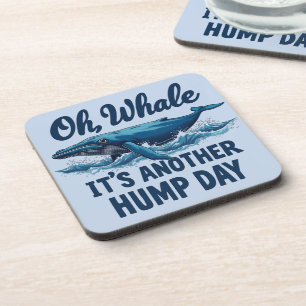 Grappige Walvisgrap "Oh Walvis" Bultdagontwerp Bier Onderzetter