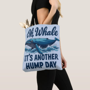 Grappige Walvisgrap "Oh Walvis" Bultdagontwerp Draagtas