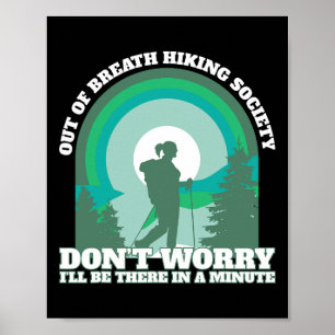 Grappige wandelaar buiten adem Wandelvereniging Tr Poster