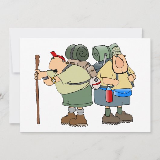 Grappige wandelaars Outdoor Adventure Camping Humo Kaart (Voorkant)