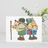 Grappige wandelaars Outdoor Adventure Camping Humo Kaart (Staand voorkant)