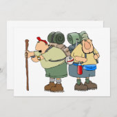 Grappige wandelaars Outdoor Adventure Camping Humo Kaart (Voorkant / Achterkant)