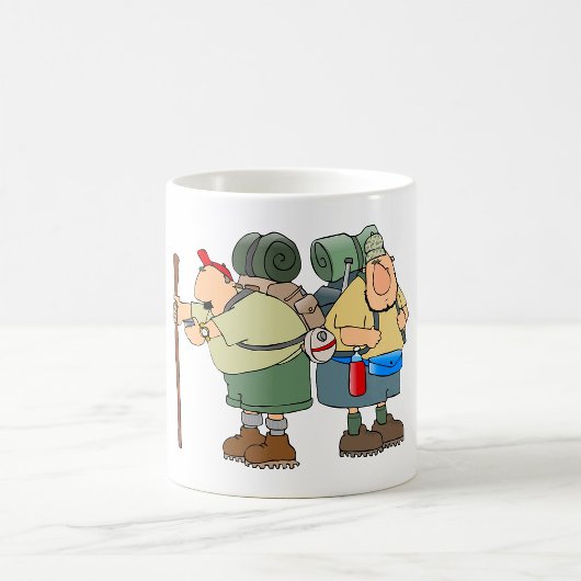 Grappige wandelaars Outdoor Adventure Camping Humo Koffiemok