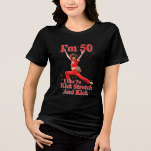 Grappige Wandelquote: Ik Wandel Om Te Trappen Te S Tri-Blend Shirt