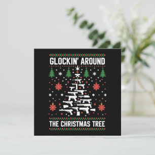 Grappige wapens lelijke kersttruien voor wapenlief feestdagenkaart