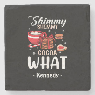 Grappige warme chocolademelk & Cookie Winter Stenen Onderzetter