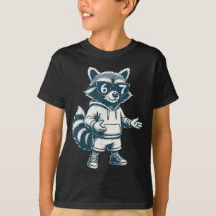 Grappige Wasbeer 67 Meme Zes Zeven T-shirt