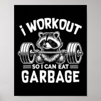 Grappige Wasbeer Gym Fitness Ik training zodat ik