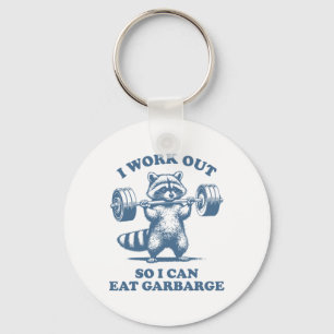Grappige Wasbeer Gym Humor Ik Train Zodat Ik Ga Te Sleutelhanger
