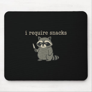 Grappige wasbeer, ik heb snacks nodig _1 muismat
