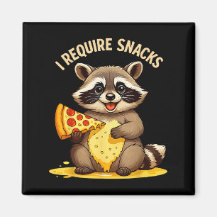 Grappige wasbeer, ik heb snacks nodig magneet