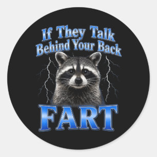 Grappige Wasbeer Meme Sarcastisch Dier Harde Gelui Ronde Sticker