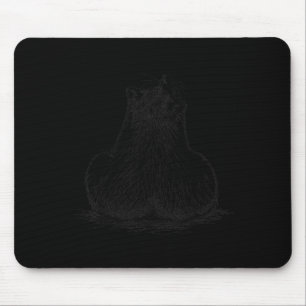Grappige Wasbeer Meme Sch Minimalistische Dierenli Muismat