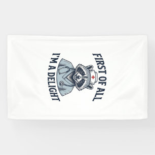 Grappige Wasbeer Verpleegster Eerst en Vooral Ben  Spandoek