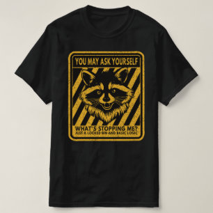 Grappige Wasbeer Wat Houdt Me Gegen? Afvalpanda T-shirt