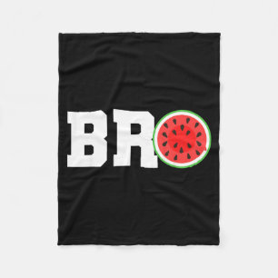 Grappige Watermeloen Bro Schattige Zomer Vakantie Fleece Deken
