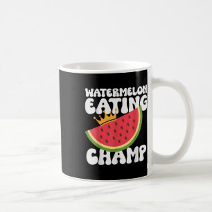 Grappige Watermeloen Eten Champ Zomer Eten Koffiemok