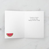 Grappige Watermeloen Fruit Pun Vaderdag Kaart (Binnen)