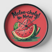 Grappige Watermeloen Pun "Melon-choly No More" (Voorkant)
