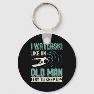 Grappige Waterski Watersportliefhebber Waterskiën Sleutelhanger