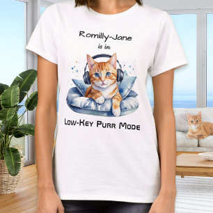 Grappige Waterverf Kat Humor Gepersonaliseerd T-shirt