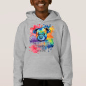 Grappige waterverf kleurrijke hond (Voorkant)