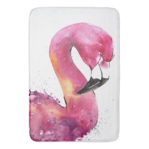 Grappige Waterverf roze flamingo geschenken liefhe Badmat