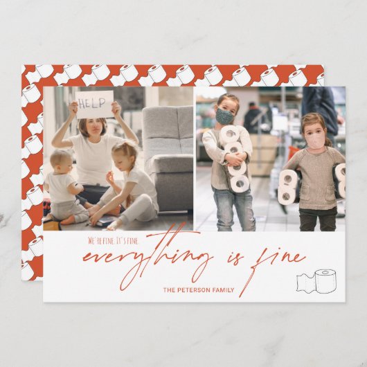 Grappige wc rol 2020 fijn 2 foto's raster sinaasap kaart (Voorkant / Achterkant)