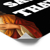 Grappige “We Saw That” Kerstman en Jezus Design Poster (Hoek)