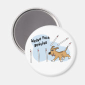 Grappige Weave Polen Dog Agility Magneet (Voorkant / Achterkant)