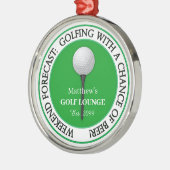 Grappige Weekend Golf Lounge / Bar Metalen Ornament (Links)