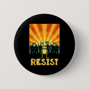 Grappige Weerstand Portland Kikker Protest Ronde Button 5,7 Cm