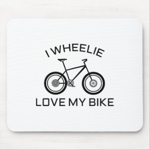 Grappige weg, mountainbike T-shirt Ik doe graag ee Muismat