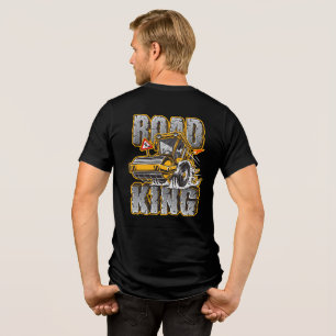Grappige wegkoning bouw compacteur bestuurder Tri-Blend shirt