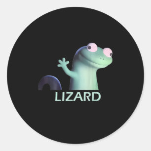 Grappige Weirdcore Dier Vrouwen Mannen Hagedis Liz Ronde Sticker