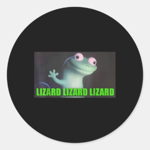 Grappige Weirdcore Lizard Lizard Meme Animal W Ronde Sticker