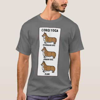 Grappige Welshe Corgi Yoga Dwaze Huisdier Eigenaar T-shirt