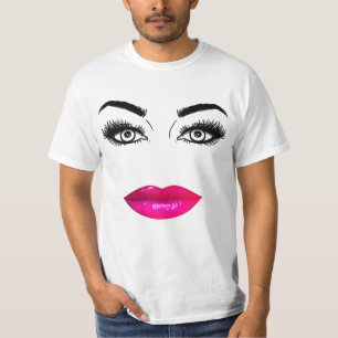 Grappige Wenkbrauwen en Lippen T-shirt