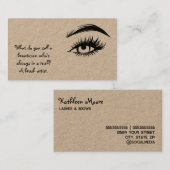 Grappige wenkbrauwen en wimpers Kraft Visitekaartje (Voorkant / Achterkant)