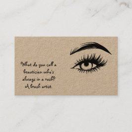 Grappige wenkbrauwen en wimpers Kraft Visitekaartje
