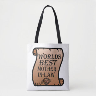 Grappige werelden Beste moeder-in-law Certificaat Tote Bag