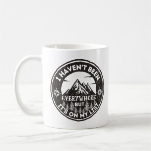 grappige wereldreiziger ik ben niet overal geweest koffiemok